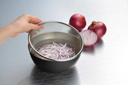 OK-002 おかって印 ステンレスざる・ボウルセット18cm