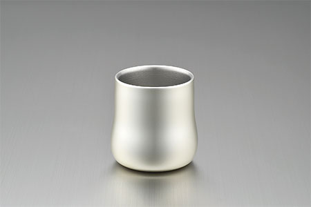 18-8ステンレス 二重構造エレガンスフリーカップ シャンパンシルバー