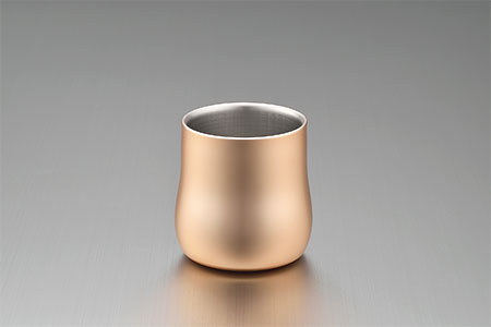 18-8ステンレス 二重構造エレガンスフリーカップ シャンパンゴールド