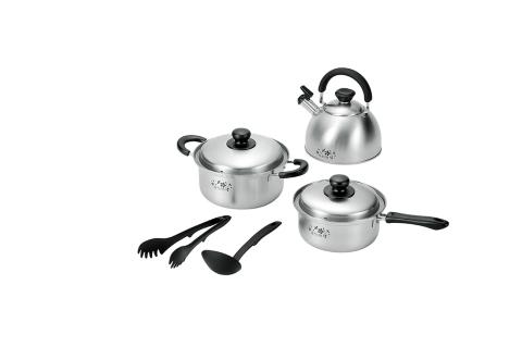 ETS-1500 燕人の匠 [桜吟] ステンレス両手鍋20cm & 片手鍋18cm & ケトル2.5L