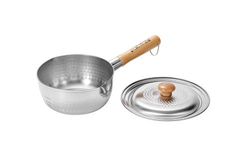 OGS-500 燕人の匠 [桜吟] ステンレスゆきひら鍋18cm 蓋付き