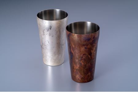 折燕ORI-EN タンブラー420ml 2個セット ANTIQUE SILVER・COPPER RED