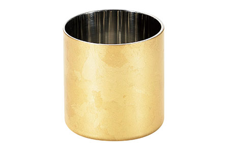 箔衣 2重ロックカップ【桐箱入】越前和紙コースター添え