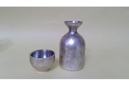 折燕ORI-EN 二重徳利1合・二重ぐい呑み ANTIQUE SILVER