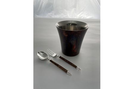 折燕ORI-EN 二重タンブラー260ml・コーヒースプーン・ヒメフォーク COPPER RED