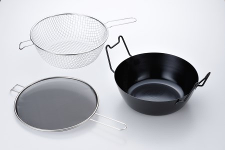 LB-099 ラバーゼ 鉄揚げ鍋セット28cm