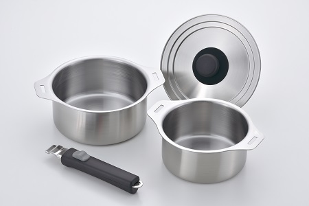 EM-028 燕三 ハンドル着脱式 鍋2点セット(14・16cm)