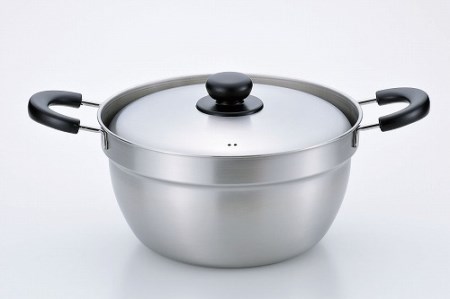 EM-009 燕三 IH対応 ふきこぼれにくい両手鍋23cm