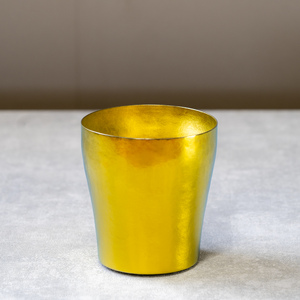 チタン二重タンブラー 玲 華チタン 黄金 250ml 黄金