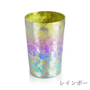 チタン二重タンブラー ?虹 ライト レインボー 270ml レインボー ライト（270ml）（35,000円）