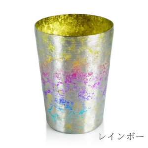 チタン二重タンブラー 鈦虹 ビアロック レインボー 400ml レインボー ビアロック（400ml）（52,000円）
