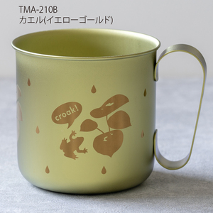 チタン製デザインマグカップ カエル (イエローゴールド) 320ml