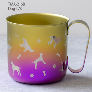 チタン製デザインマグカップ Dog-L / B 320ml