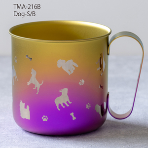 チタン製デザインマグカップ Dog-S / B 320ml