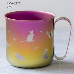 チタン製デザインマグカップ Cat / C 320ml