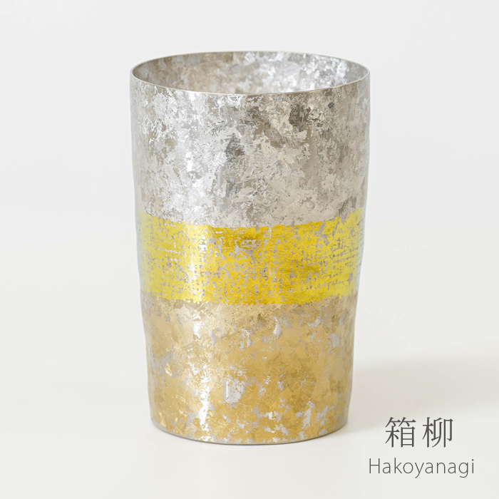 チタン二重タンブラー 木肌 ライト 箱柳