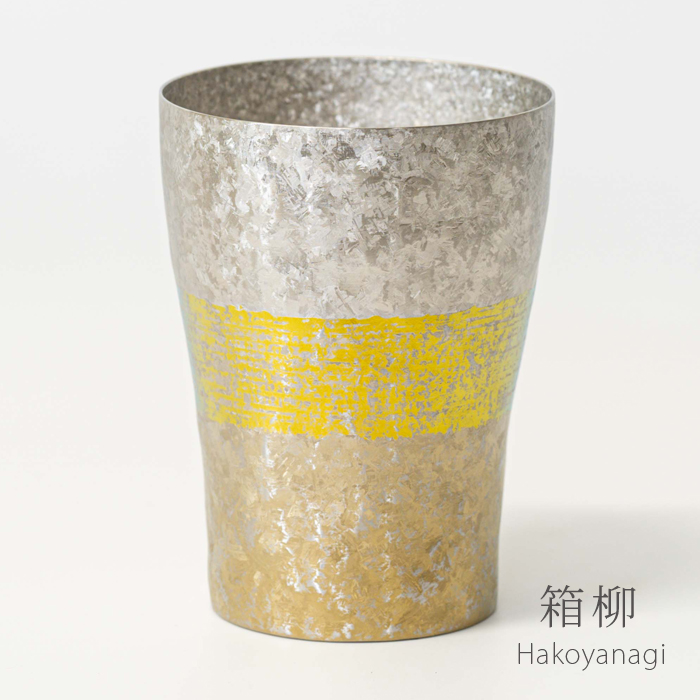 チタン二重タンブラー 木肌 和み (箱柳)