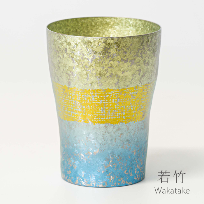 チタン二重タンブラー 木肌 和み (若竹)