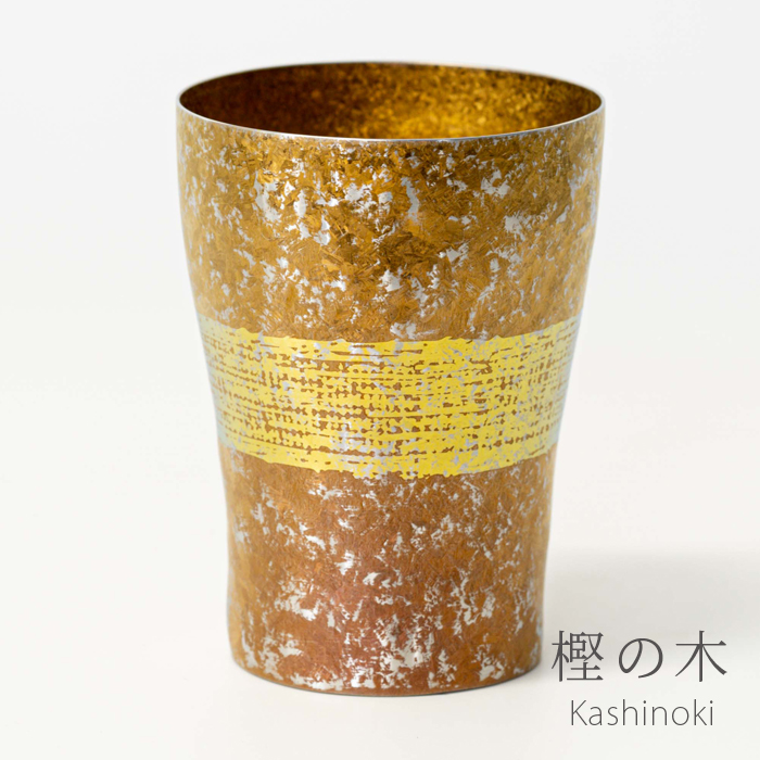 チタン二重タンブラー 木肌 和み (樫の木)