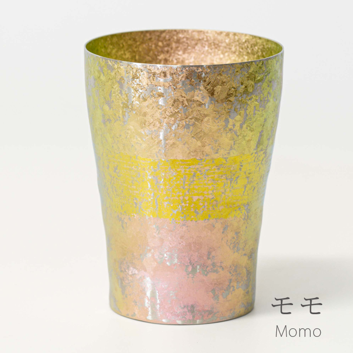 チタン二重タンブラー 木肌 和み (モモ)