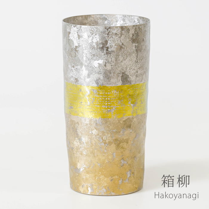 チタン二重タンブラー 木肌 プレミアム 箱柳