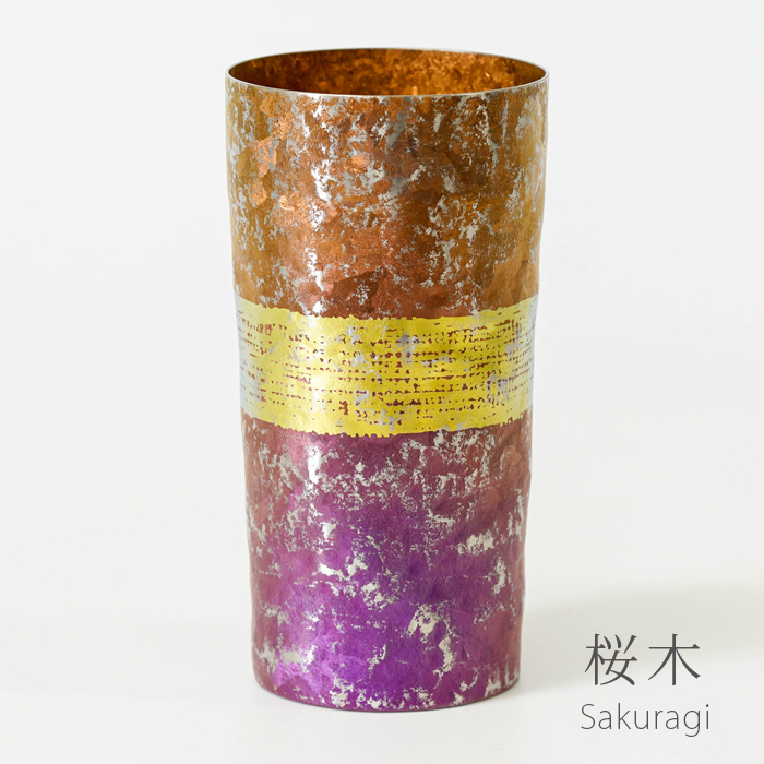 チタン二重タンブラー 木肌 プレミアム 桜木