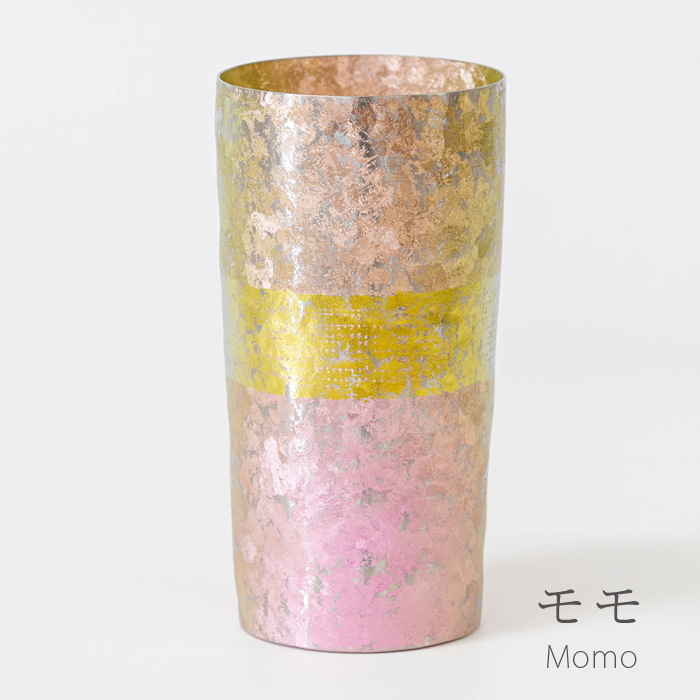 チタン二重タンブラー 木肌 プレミアム モモ