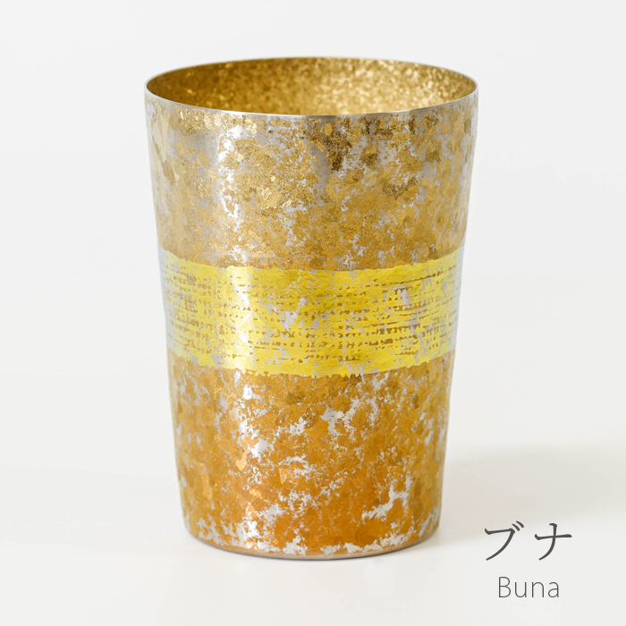 チタン二重タンブラー 木肌 ビアロック ブナ