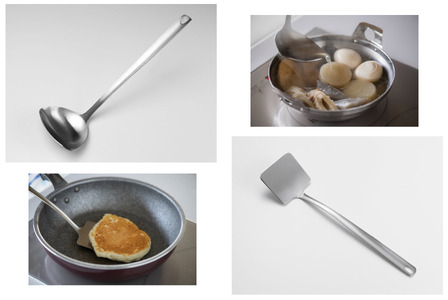 「ichibishi (イチビシ)」すくいやすく注ぎやすいレードル すくいやすく返しやすいターナー AN