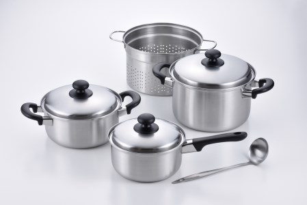 EM-022 燕三 IH片手鍋18cm & 両手鍋20cm & パスタポット22cm