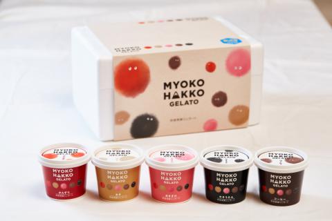 新潟県妙高発酵ジェラート5個セット（かんずり、みそ、あまざけ、コーヒー）