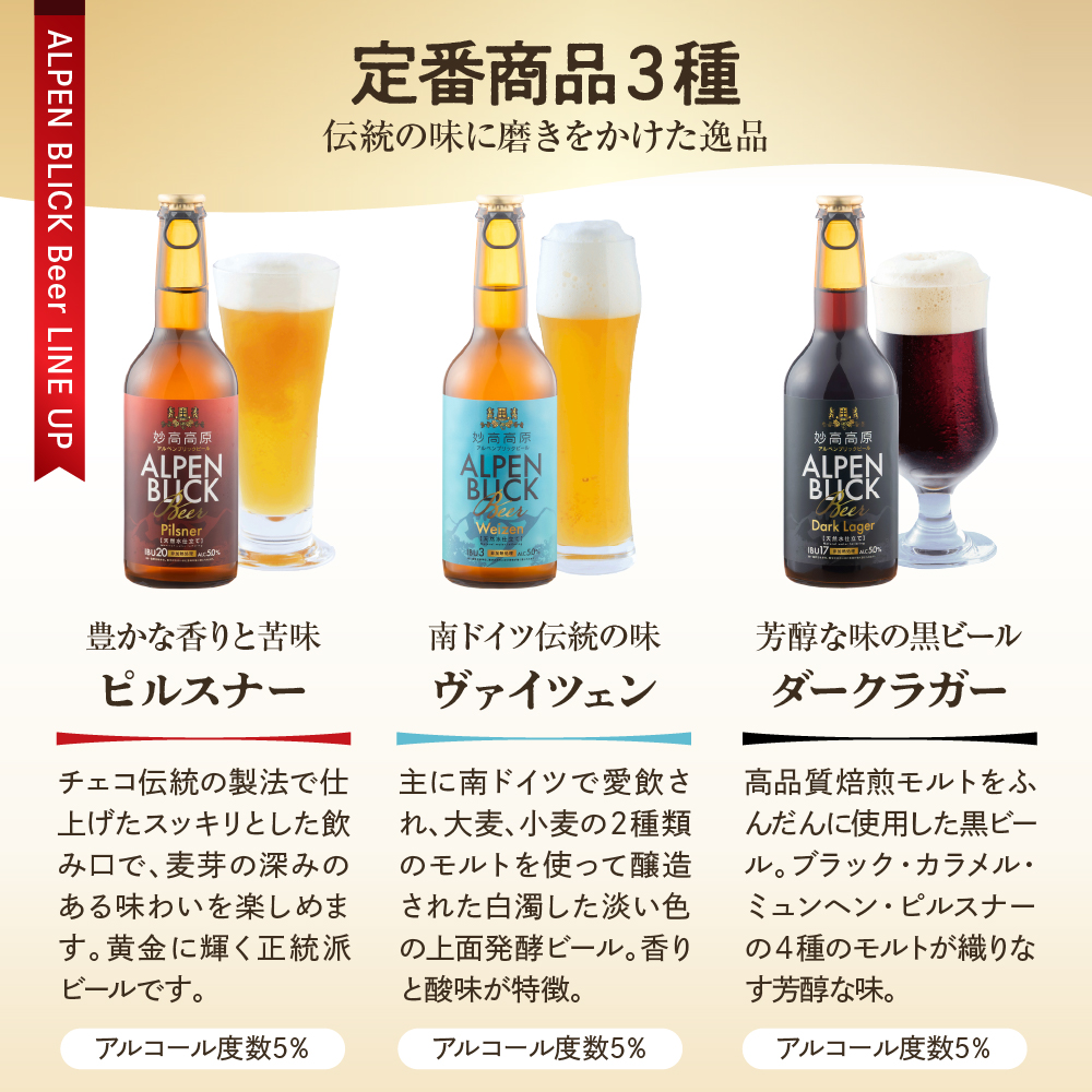 妙高高原アルペンブリックビール 6種 330ml 24本セット