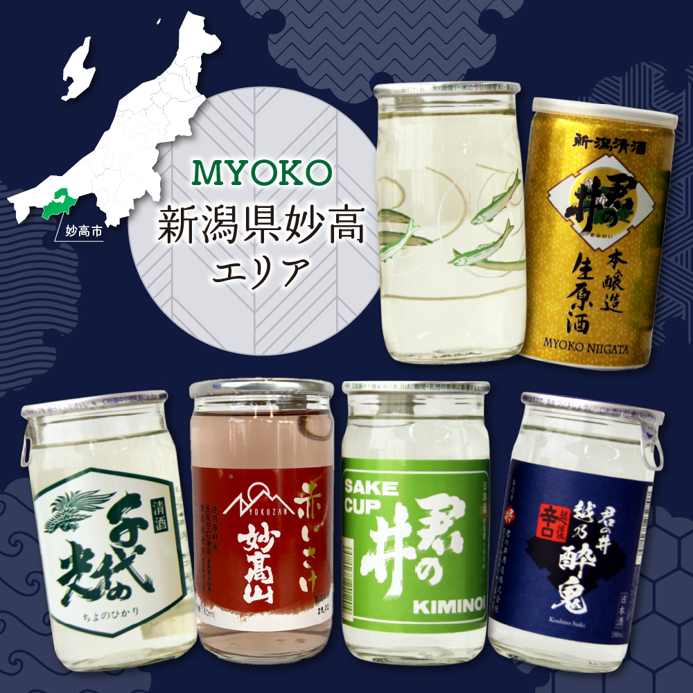 新潟県妙高飲み比べカップ酒セット(妙高エリア)
