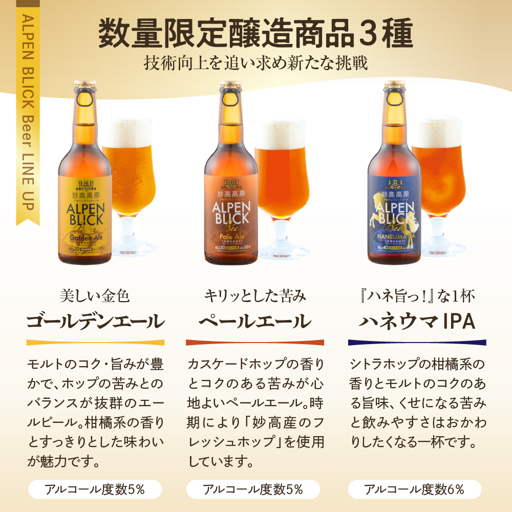 妙高高原アルペンブリックビール 6種 330ml 24本セット
