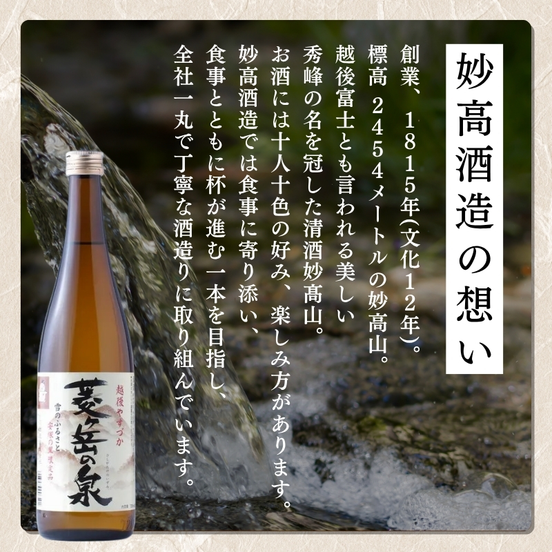 酒 菱ヶ岳の泉 720ml お酒 日本酒 アルコール ギフト 新潟 上越