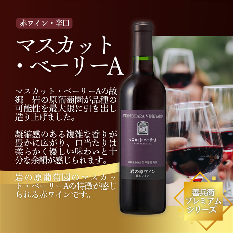 ワイン 岩の原ワイン マスカット・ベーリーA 飲み比べ2本セット（赤×2本 各720ml） 酒 ギフト 新潟 上越