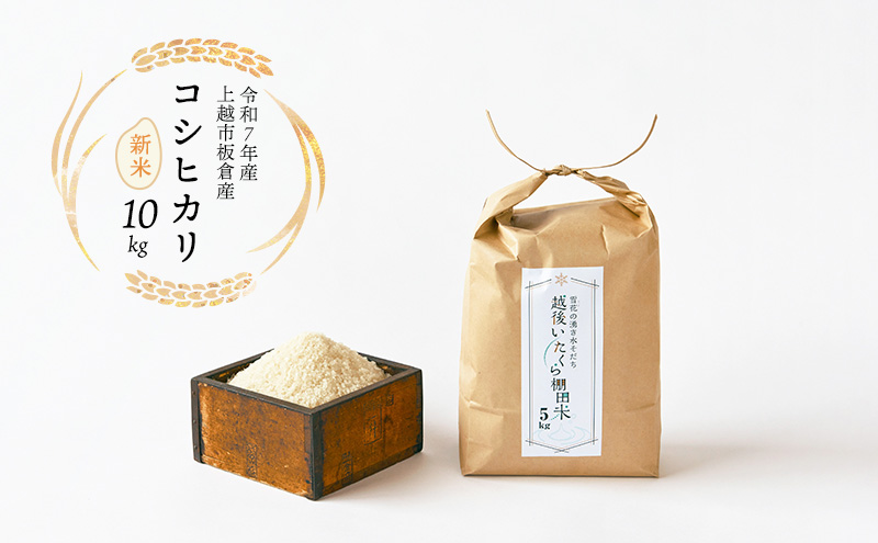 令和7年産 棚田米 上越市板倉産コシヒカリ 10kg  新米 精米　新潟 米 新潟県 こしひかり 限定 おすすめ