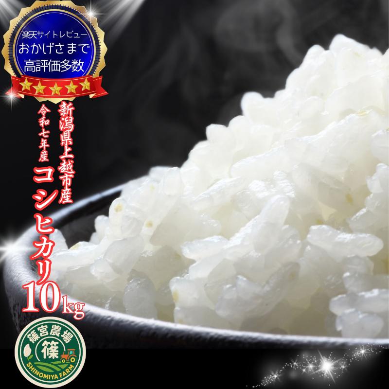 令和7年産 新潟県産 コシヒカリ 10kg 最高品質のお米を追求し続ける 篠宮農場 精米 上越市