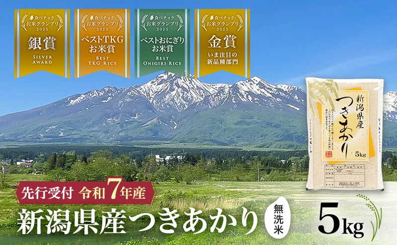 【令和7年産 | 無洗米 つきあかり】10月中旬より順次発送　無洗米　新潟県産つきあかり 5kg 上越市 米 こめ コメ お取り寄せ