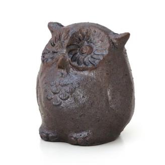 【安田瓦】 ふくろう「福来朗」 (中・耳あり)  1M01012