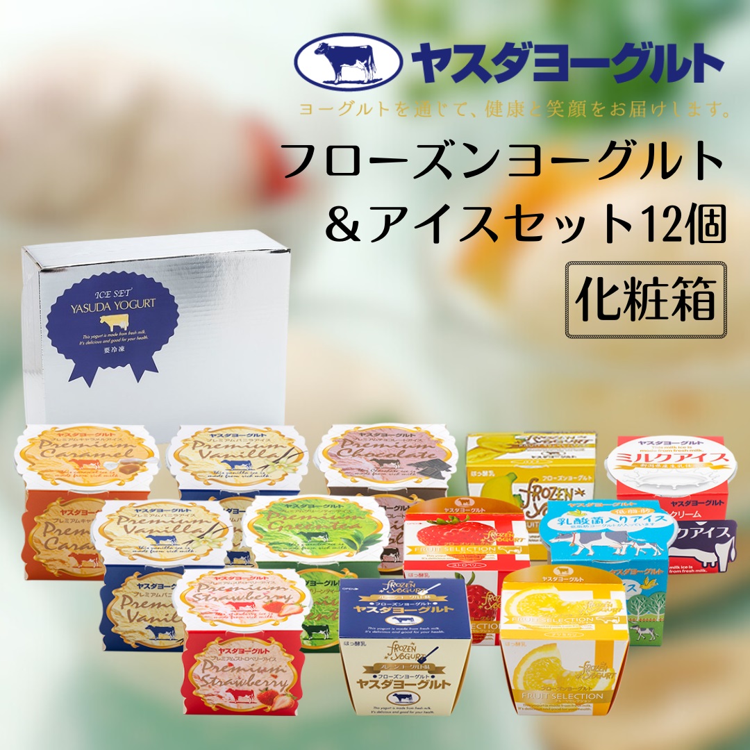 【12/21までの寄附で年内発送】ヤスダヨーグルト フローズンヨーグルト&アイスセット 12個 1B48014
