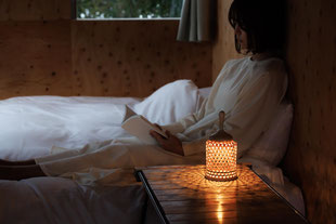 かがり籠 (竹籠LEDランプ)  2X01068