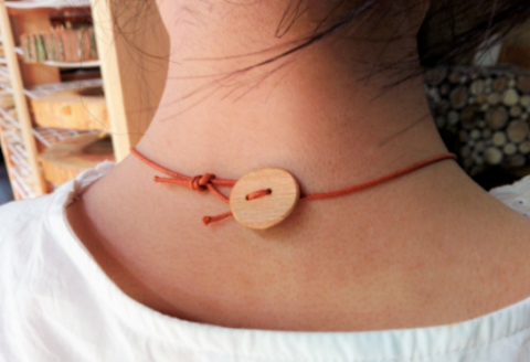 Junshin森から作る木製アロマペンダント 2G01011