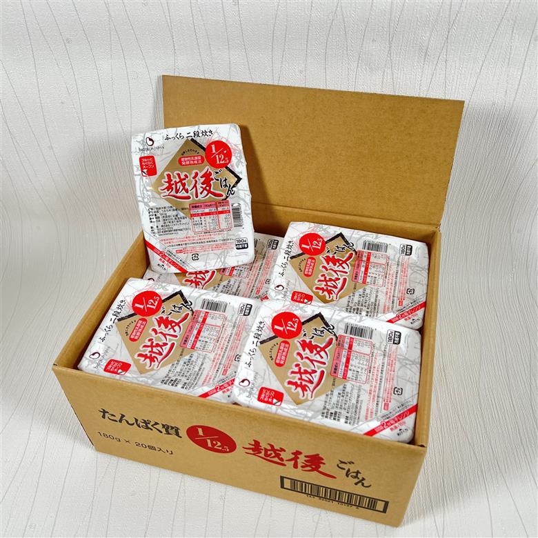 【たんぱく質調整食品】【12ヶ月定期便】 1/12.5 越後ごはん 180g×20個×12回 バイオテックジャパン 越後シリーズ 1V43198
