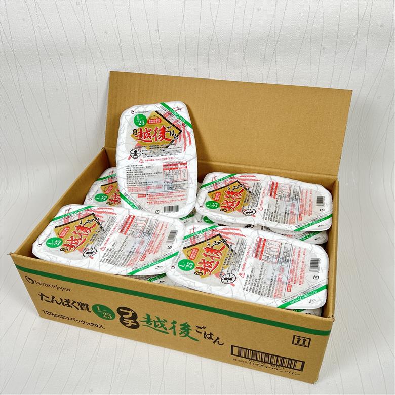 【低たんぱく質食品】【3ヶ月定期便】 1/25 プチ越後ごはん 129g×2×20個×3回 たんぱく質調整食品 バイオテックジャパン 越後シリーズ 1V50076