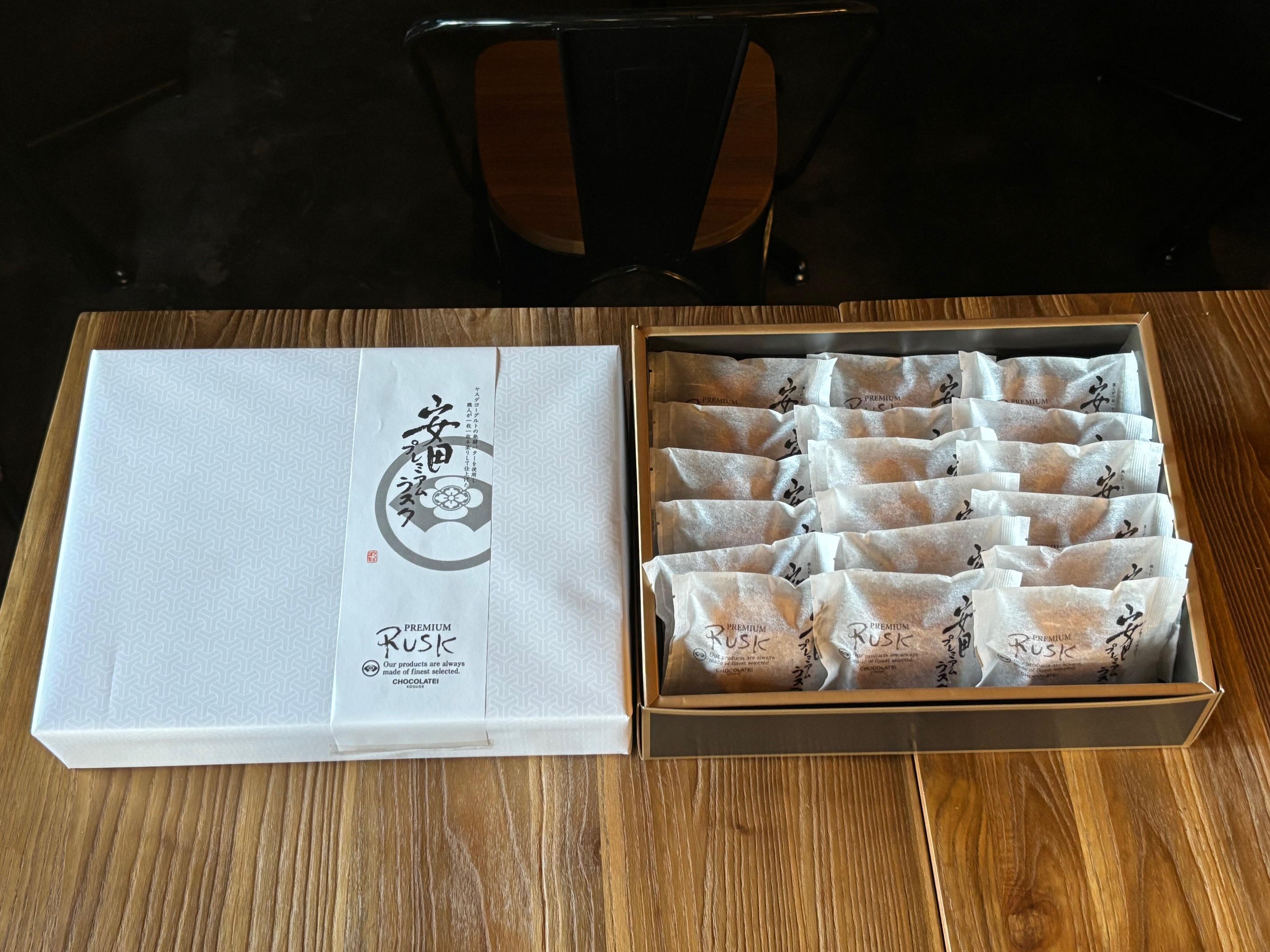 しょこら亭 安田プレミアムラスク 2枚×18袋×4セット 1Z12064