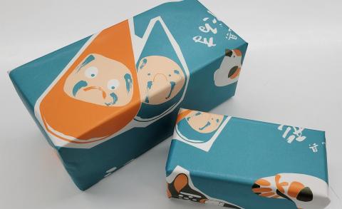 郷土伝統民芸品「三角だるま」赤青白3点セット (一号) 1J03015