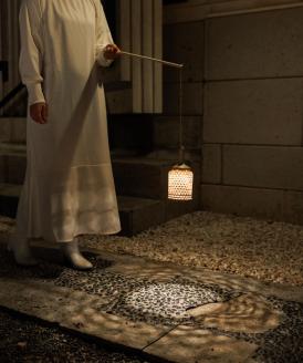 かがり籠 (竹籠LEDランプ)  2X01068