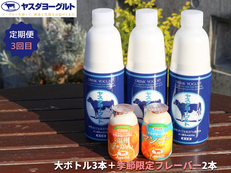 【3ヶ月定期便】ヤスダヨーグルト ちょい足しフルーツセレクションセットお試し便 1B86019