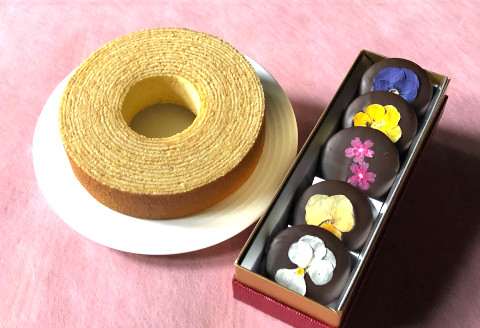 しょこら亭 ECHIGO花ショコラ・バームクーヘンセット  1Z01013